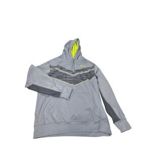 Nike Therma-Fit Gray & Yellow Mens Hoodie Size M SKU 7221